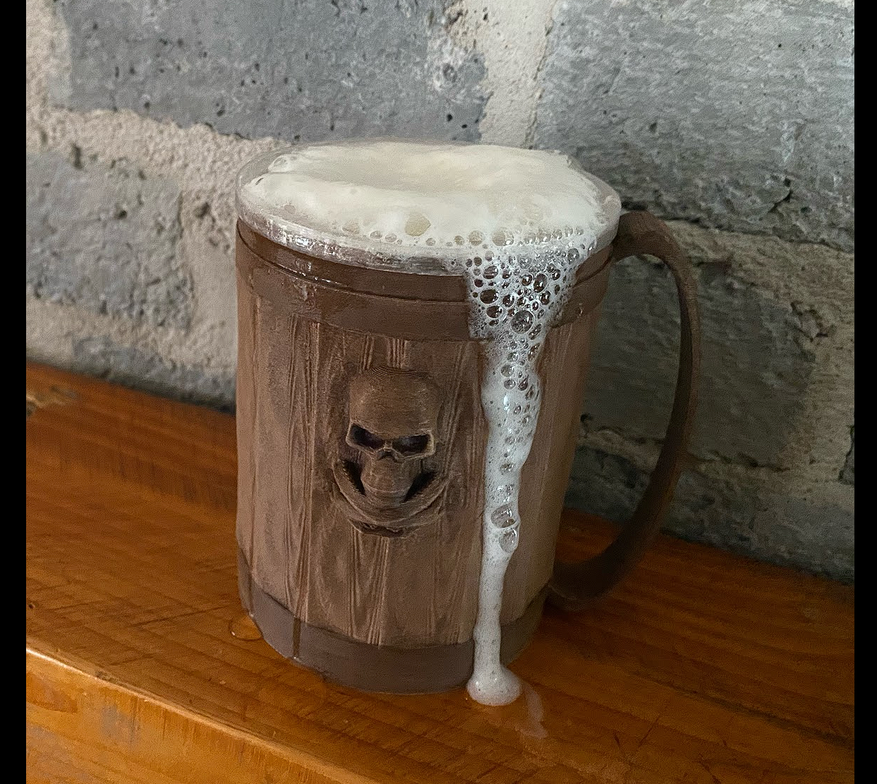Wood Beer Mug - Arcadia's Skull